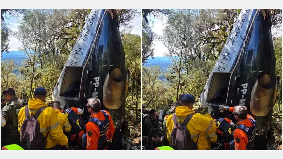 Imagem relacionada à notícia: Corpos de vítimas de queda de helicóptero em SC são liberados