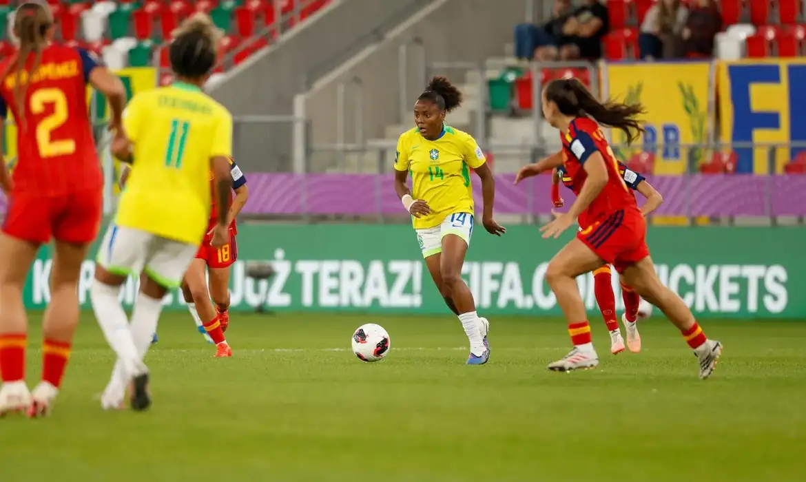 Imagem relacionada à notícia: Brasil é eliminado pela Espanha nas quartas da Copa Feminina sub-20