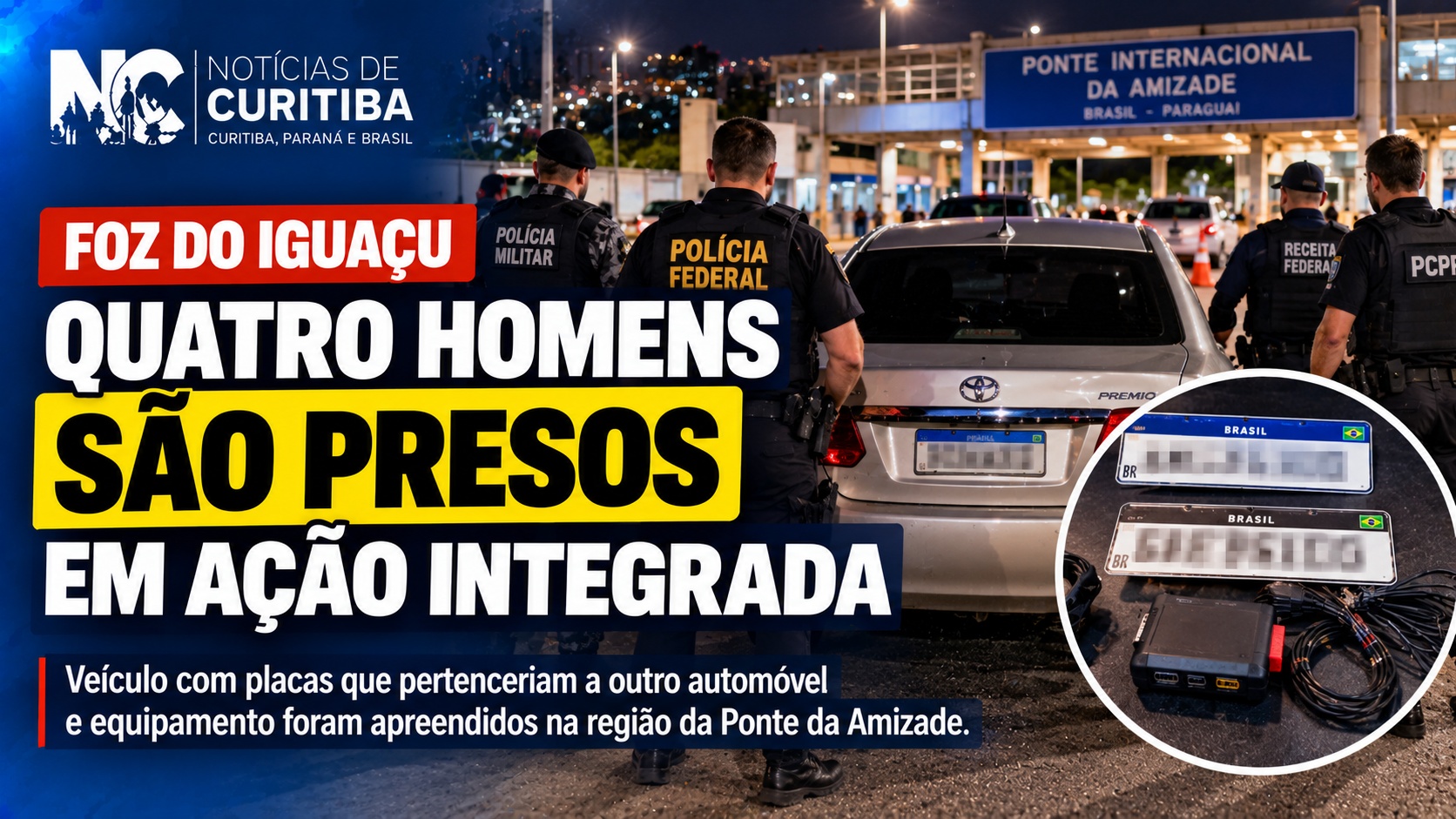 Quatro homens são presos em ação integrada na região da Ponte da Amizade, em Foz do Iguaçu