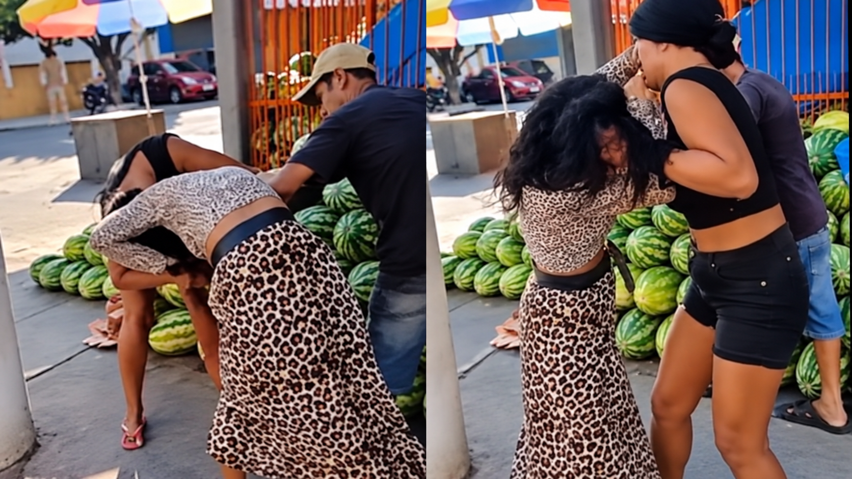 Vídeo mostra briga entre duas mulheres em via pública de Coari, no Amazonas