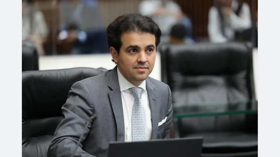 Deputado estadual Luiz Fernando Guerra durante atividade na Assembleia Legislativa do Paraná.