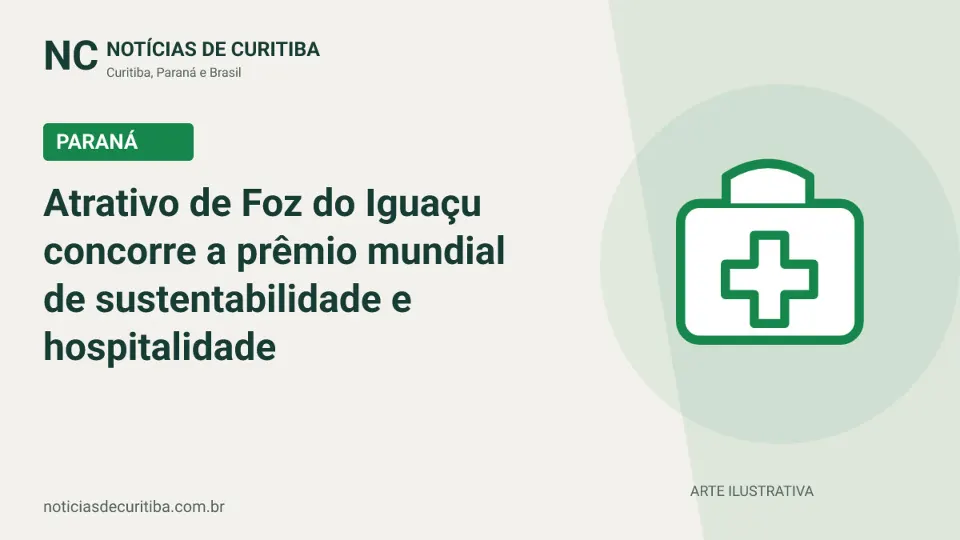 Capa do Notícias de Curitiba para matéria sobre Atrativo de Foz do Iguaçu concorre a prêmio mundial de sustentabilidade e hospitalidade.