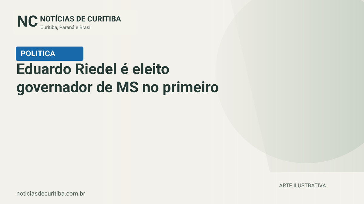 Eduardo Riedel é eleito governador de MS no primeiro turno