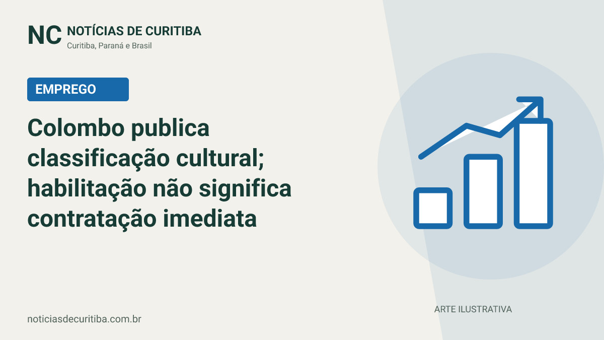 Capa do Notícias de Curitiba para matéria sobre Colombo publica classificação cultural; habilitação não significa contratação imediata.