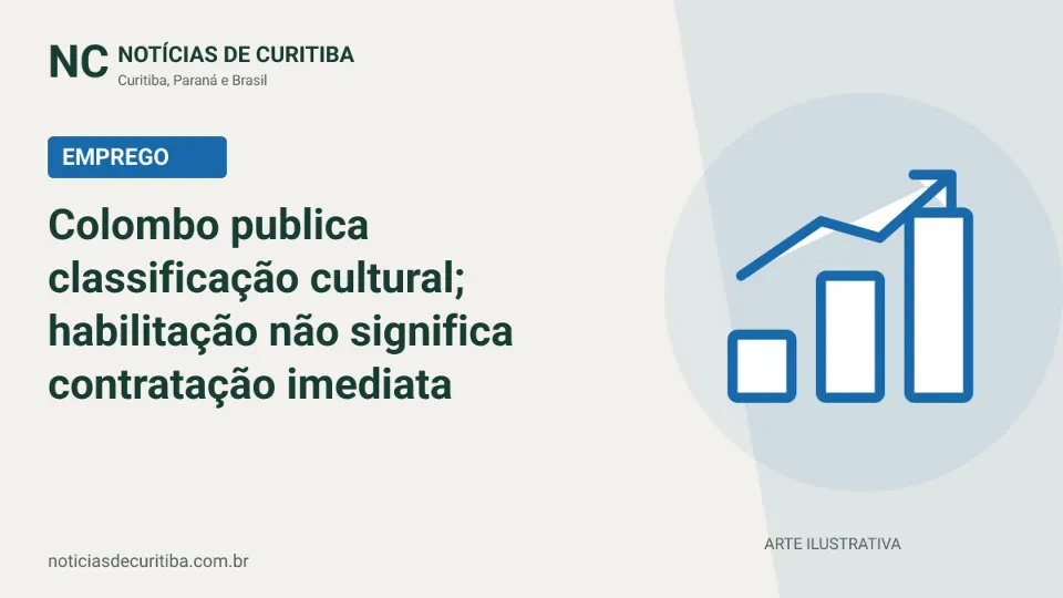 Capa do Notícias de Curitiba para matéria sobre Colombo publica classificação cultural; habilitação não significa contratação imediata.