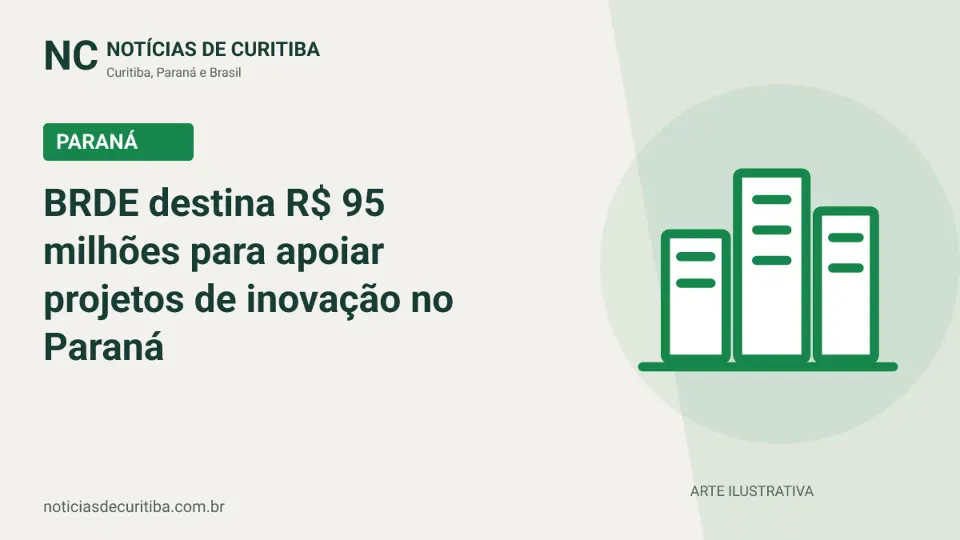 Capa do Notícias de Curitiba para matéria sobre BRDE destina R$ 95 milhões para apoiar projetos de inovação no Paraná.