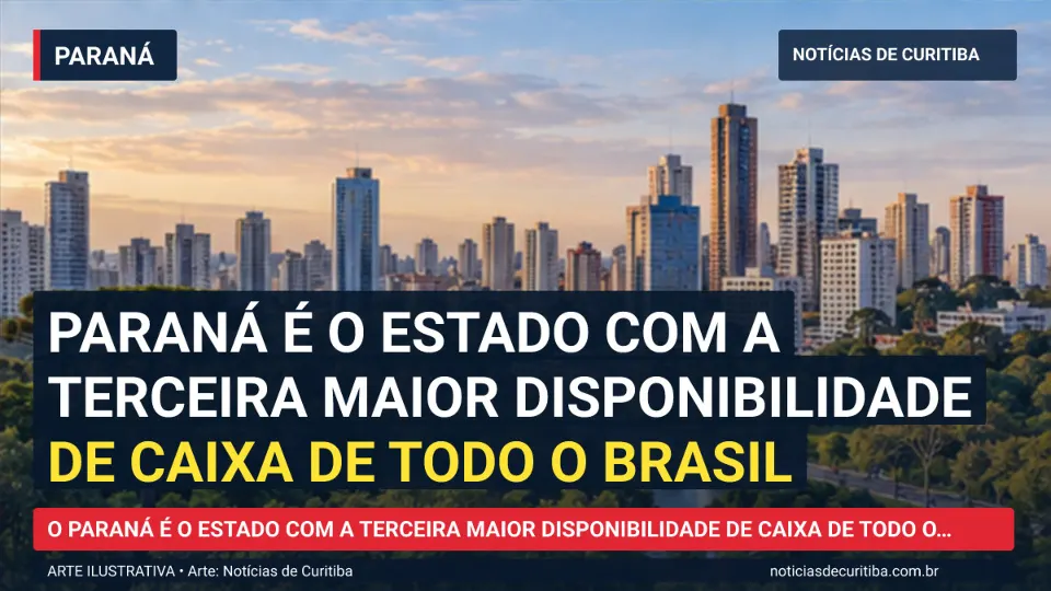Capa do Notícias de Curitiba para matéria sobre Paraná é o estado com a terceira maior disponibilidade de caixa de todo o Brasil.