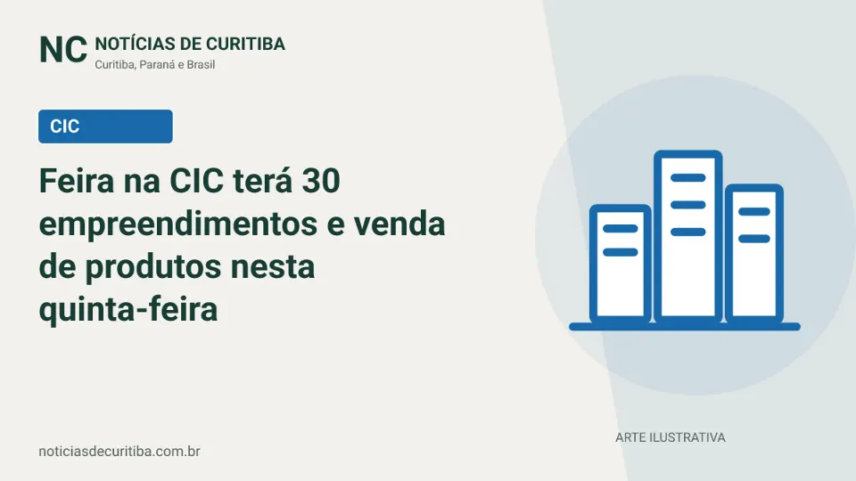 Capa do Notícias de Curitiba para matéria sobre Feira na CIC terá 30 empreendimentos e venda de produtos nesta quinta-feira.