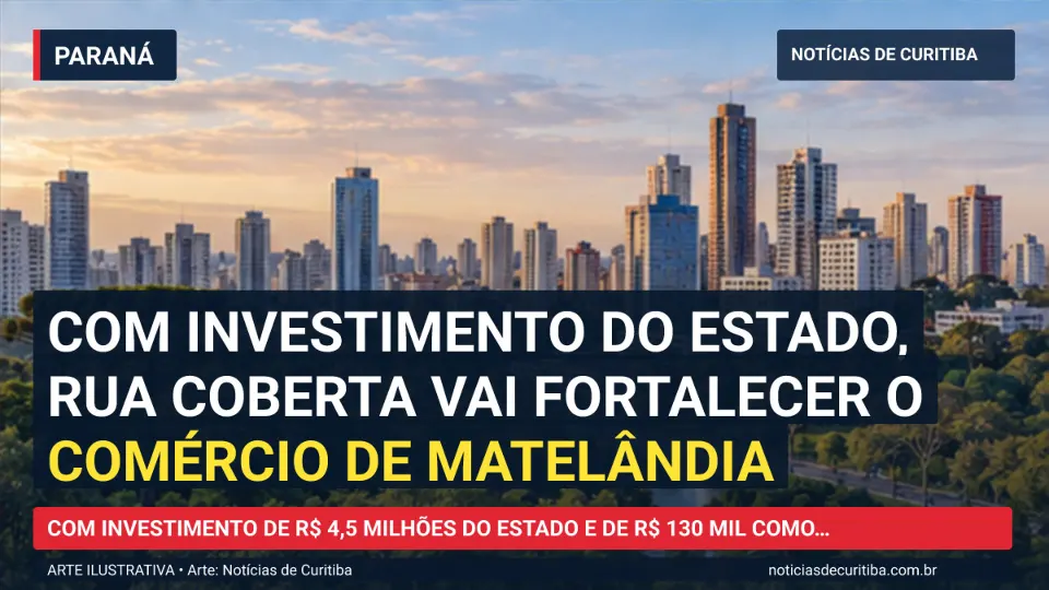 Ilustração do Notícias de Curitiba sobre Com investimento do Estado, Rua Coberta vai fortalecer o comércio de Matelândia.