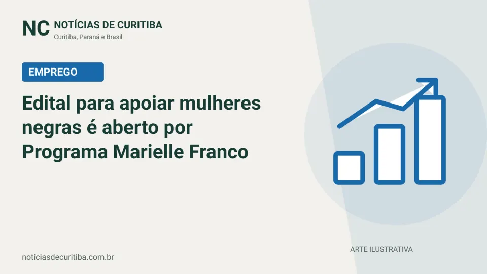 Capa do Notícias de Curitiba para matéria sobre Edital para apoiar mulheres negras é aberto por Programa Marielle Franco.