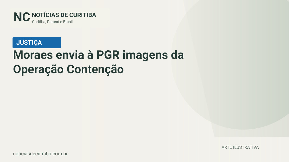 Capa do Notícias de Curitiba para matéria sobre Moraes envia à PGR imagens da Operação Contenção.