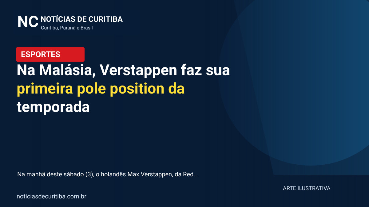 Capa ilustrativa de Esportes: Na Malásia, Verstappen faz sua primeira pole position da temporada