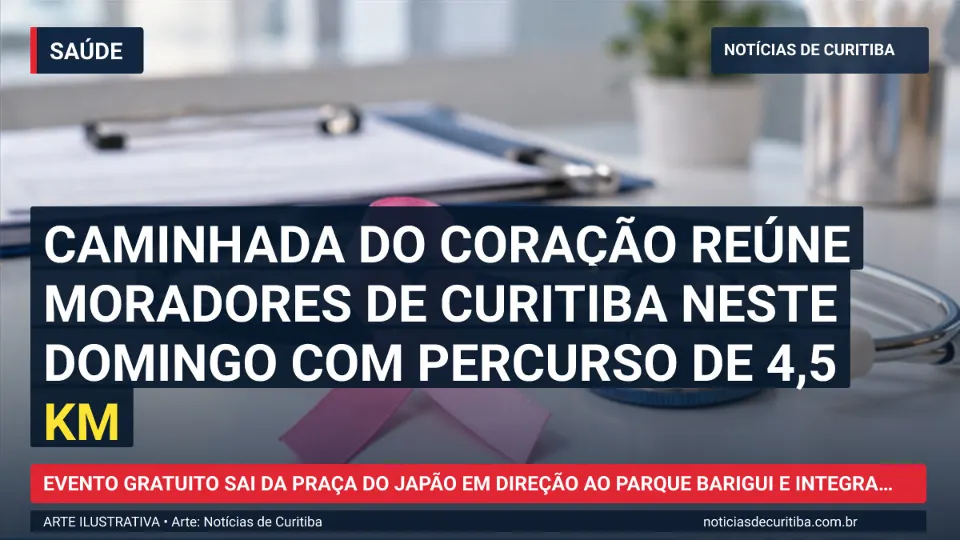 Capa da matéria sobre Caminhada do Coração reúne moradores de Curitiba neste domingo com percurso de 4,5 km publicada pelo Notícias de Curitiba
