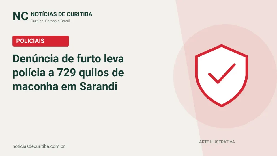 Capa do Notícias de Curitiba para matéria sobre Denúncia de furto leva polícia a 729 quilos de maconha em Sarandi.