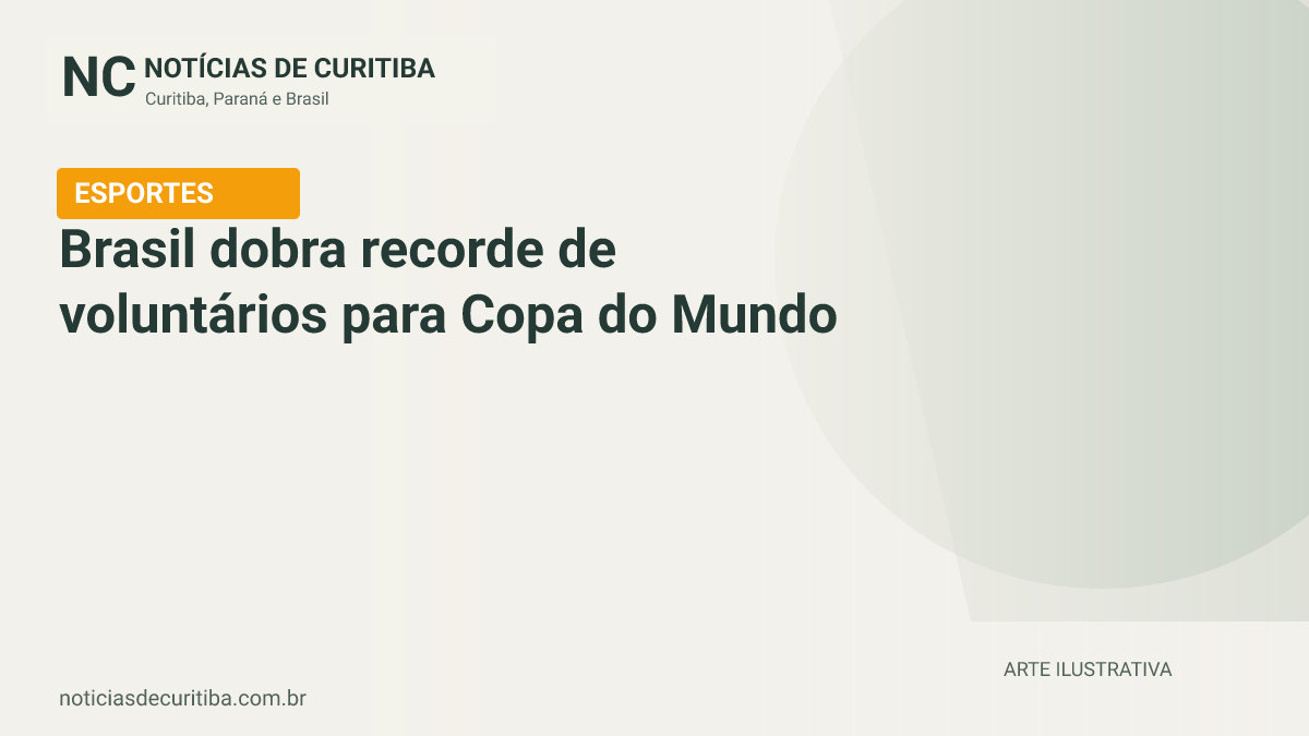 Capa do Notícias de Curitiba para matéria sobre Brasil dobra recorde de voluntários para Copa do Mundo Feminina.