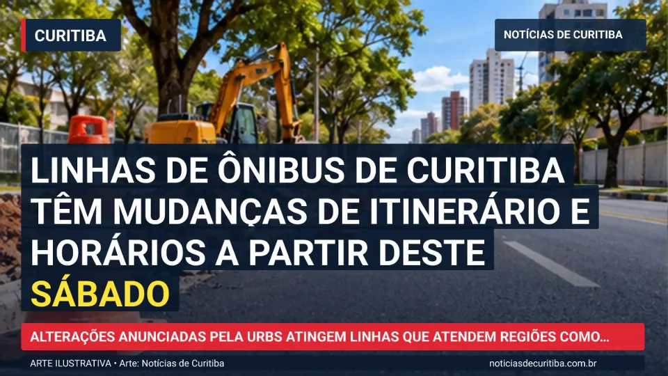 Capa ilustrativa de Curitiba: Linhas de ônibus de Curitiba têm mudanças de itinerário e horários a partir deste sábado