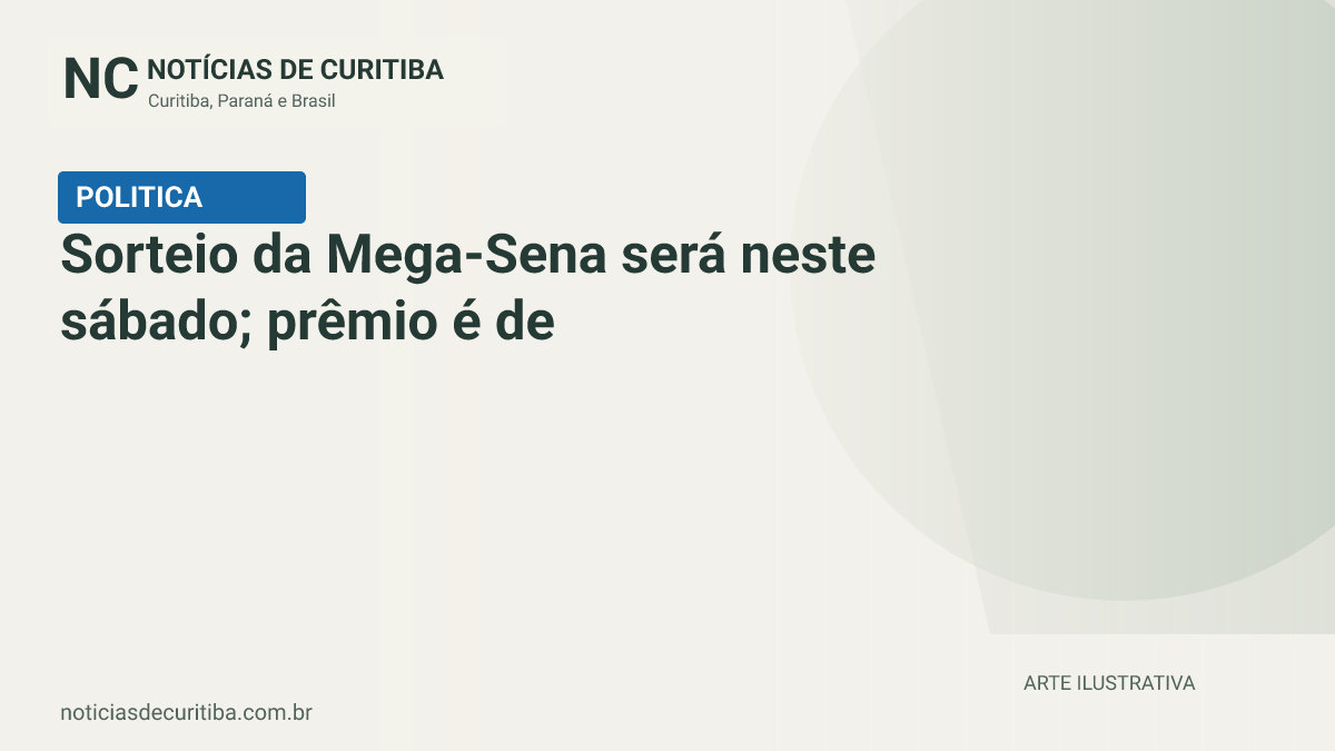 Sorteio da Mega-Sena será neste sábado; prêmio é de R$ 82 milhões
