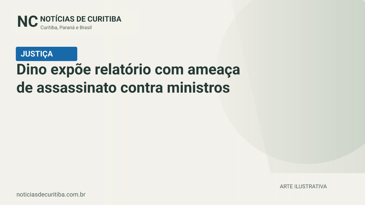 Capa do Notícias de Curitiba para matéria sobre Dino expõe relatório com ameaça de assassinato contra ministros do STF.