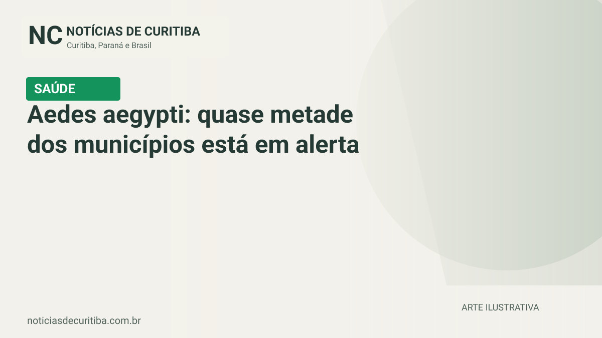 Capa do Notícias de Curitiba para matéria sobre Aedes aegypti: quase metade dos municípios está em alerta ou risco.