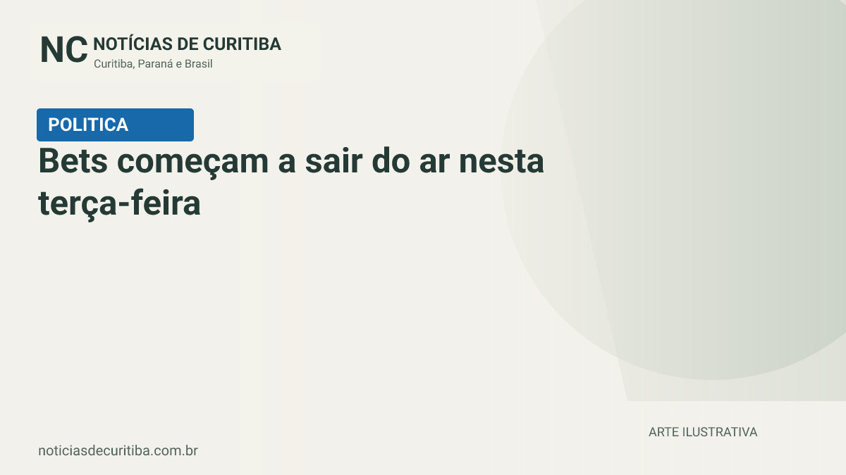 Capa do Notícias de Curitiba para matéria sobre Bets começam a sair do ar nesta terça-feira.
