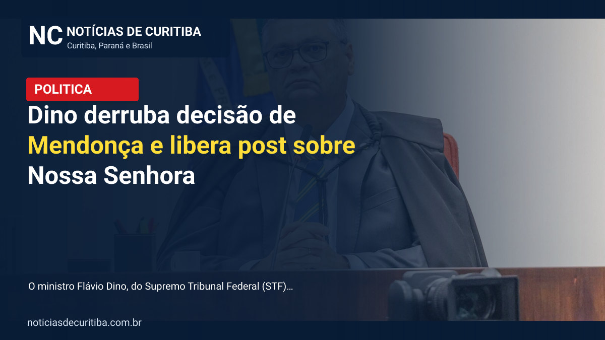 Dino derruba decisão de Mendonça e libera post sobre Nossa Senhora