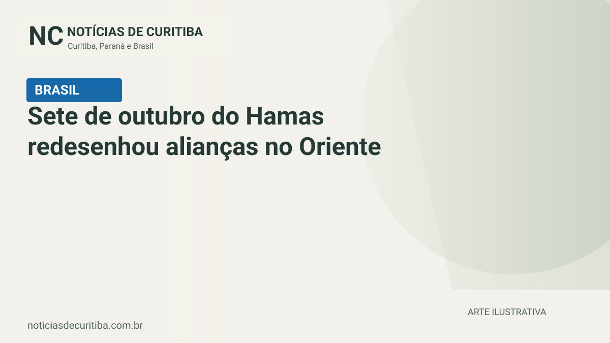 Capa do Notícias de Curitiba para matéria sobre Sete de outubro do Hamas redesenhou alianças no Oriente Médio.
