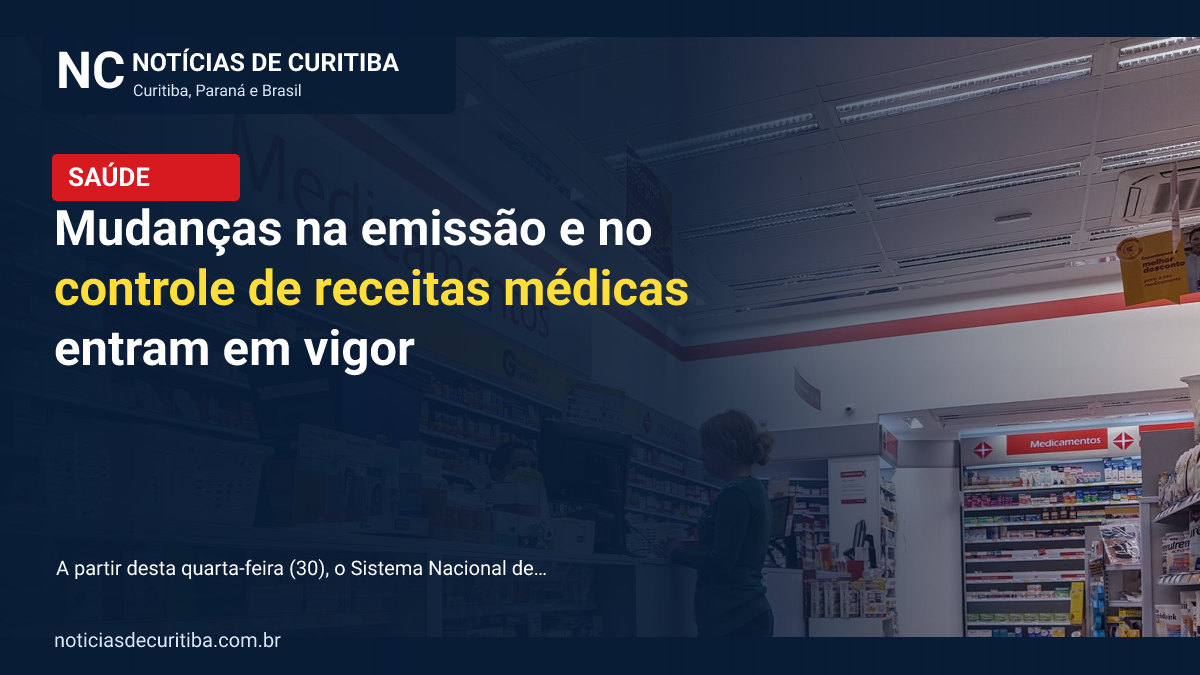 Capa da matéria sobre Mudanças na emissão e no controle de receitas médicas entram em vigor publicada pelo Notícias de Curitiba