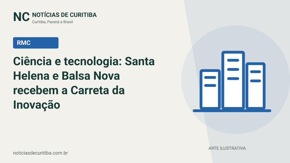 Capa do Notícias de Curitiba para matéria sobre Ciência e tecnologia: Santa Helena e Balsa Nova recebem a Carreta da Inovação.