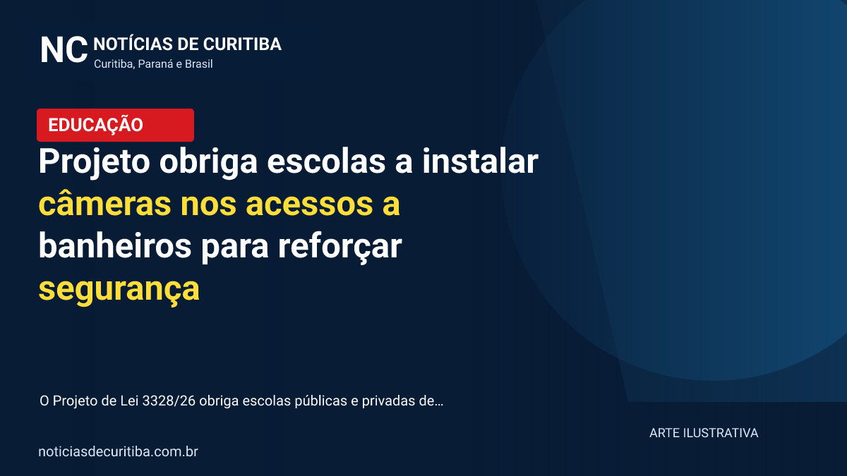 Capa ilustrativa de Educação: Projeto obriga escolas a instalar câmeras nos acessos a banheiros para reforçar segurança