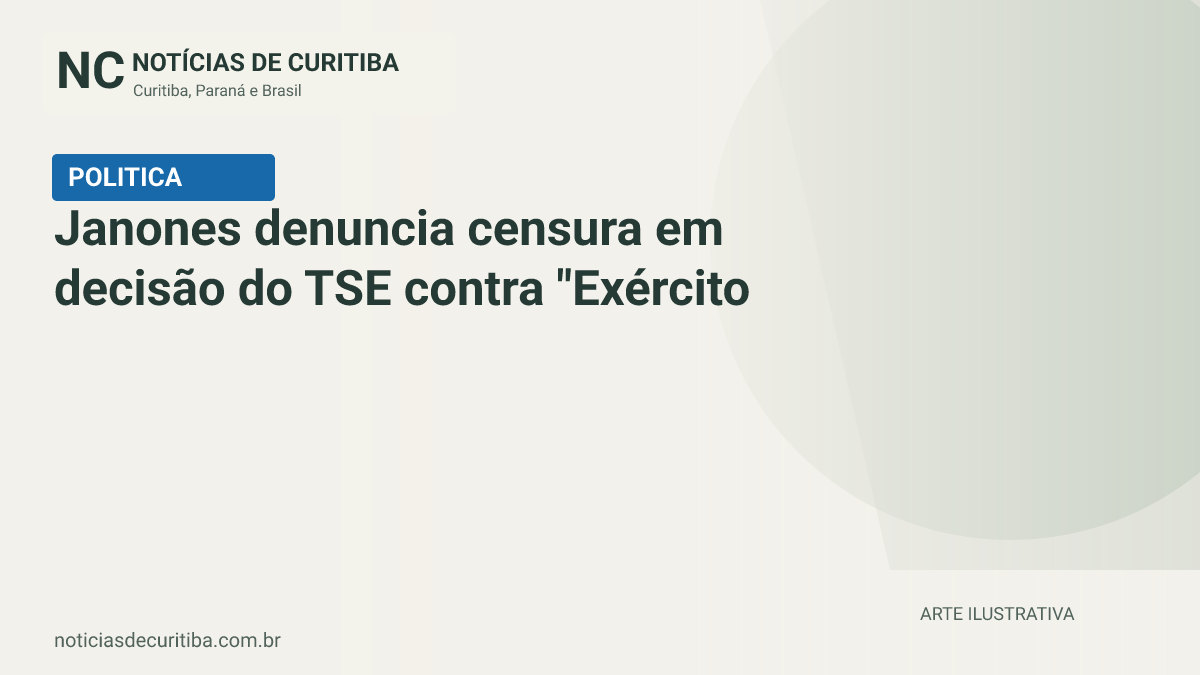 Capa do Notícias de Curitiba para matéria sobre Janones denuncia censura em decisão do TSE contra "Exército do Lula".