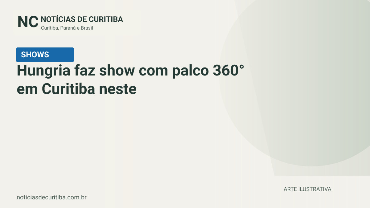 Capa do Notícias de Curitiba para matéria sobre Hungria faz show com palco 360° em Curitiba neste sábado.