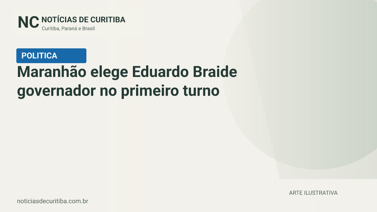 Capa do Notícias de Curitiba para matéria sobre Maranhão elege Eduardo Braide governador no primeiro turno.