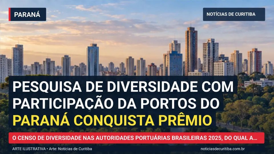 Capa do Notícias de Curitiba para matéria sobre Pesquisa de diversidade com participação da Portos do Paraná conquista prêmio.
