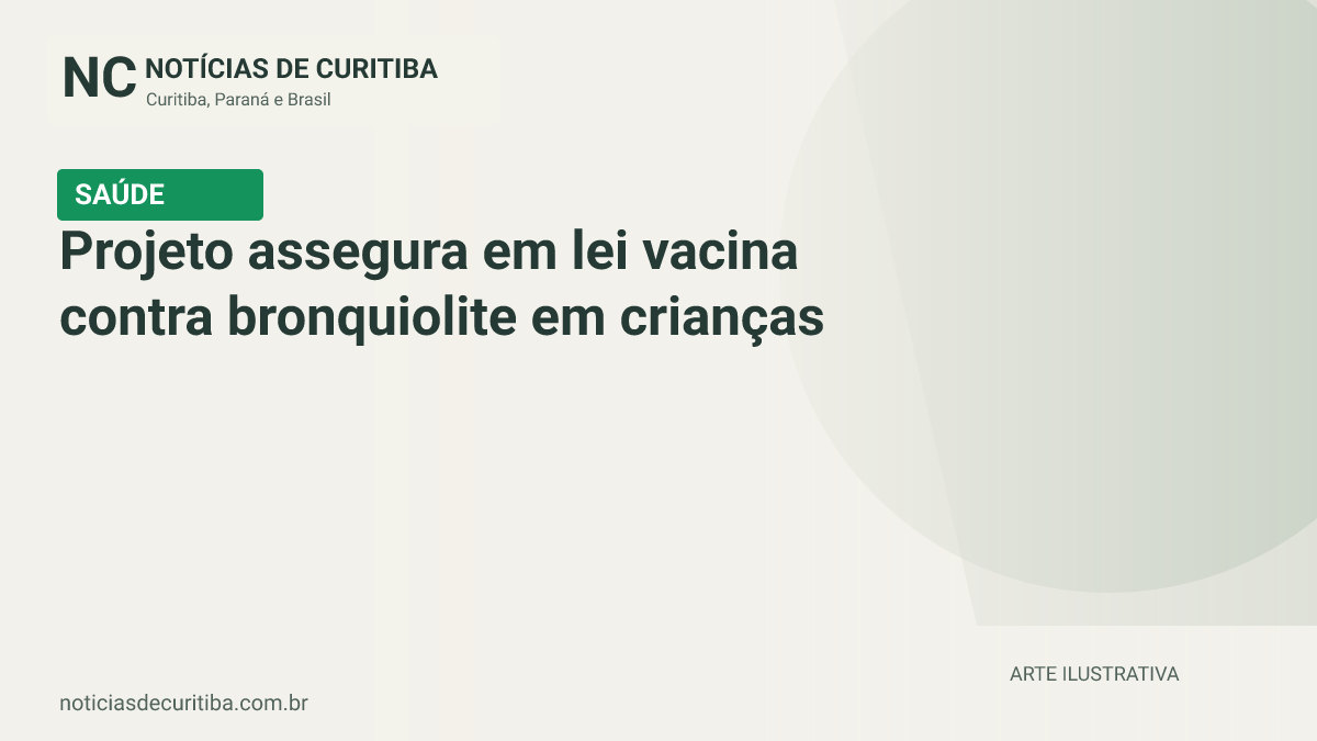 Projeto assegura em lei vacina contra bronquiolite em crianças pelo SUS