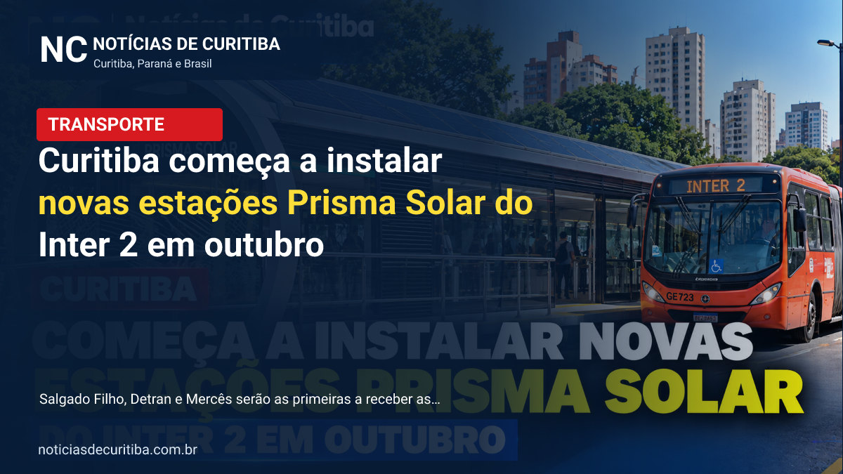 Curitiba começa a instalar novas estações Prisma Solar do Inter 2 em outubro