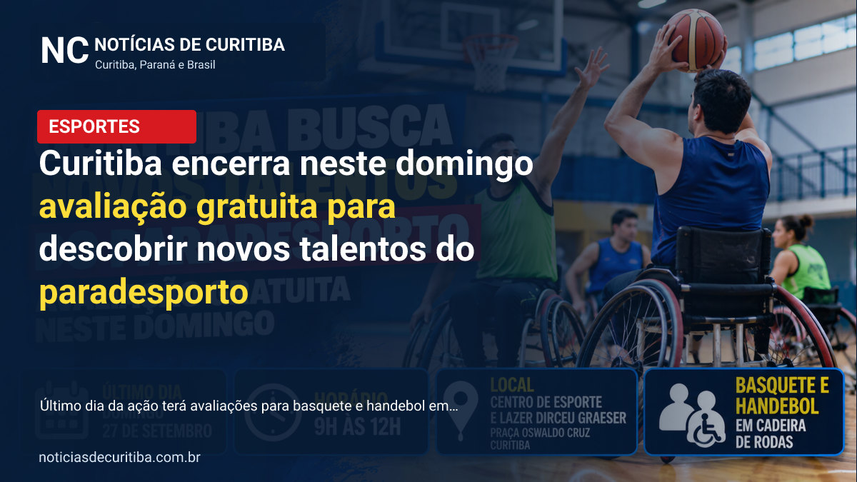 Capa da matéria sobre Curitiba encerra neste domingo avaliação gratuita para descobrir novos talentos do paradesporto publicada pelo Notícias de Curitiba