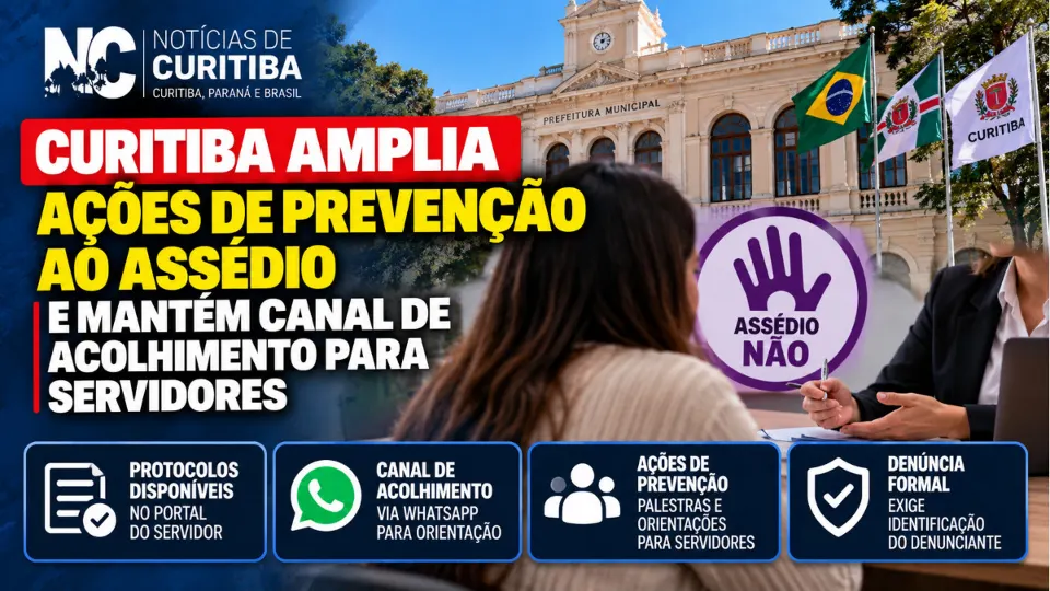 Curitiba amplia ações de prevenção ao assédio e mantém canal de acolhimento para servidores