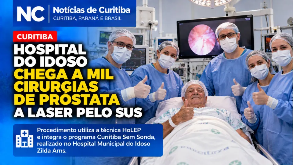 Hospital do Idoso chega a mil cirurgias de próstata a laser pelo SUS em Curitiba