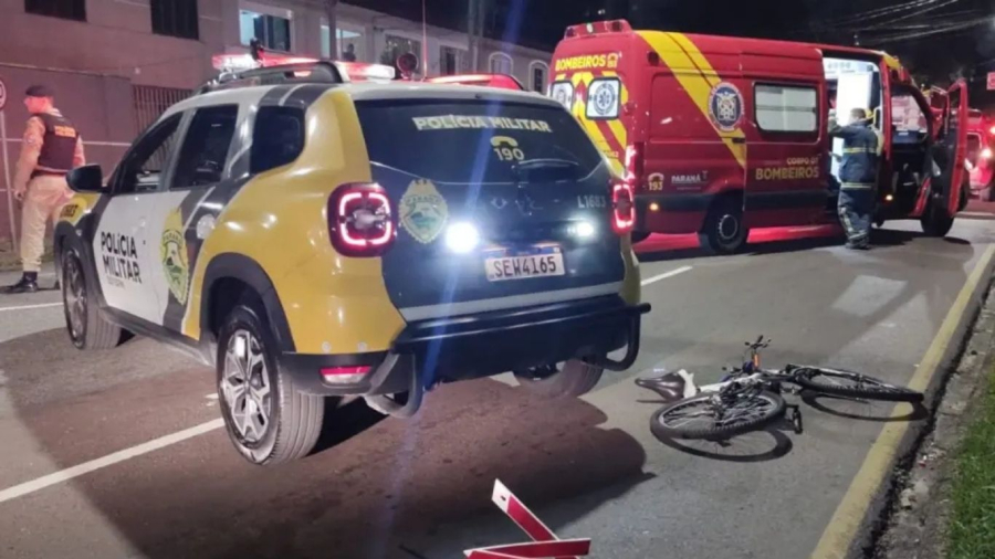 🚨 Ciclista fica em estado grave após colisão com carro no Santa Cândida