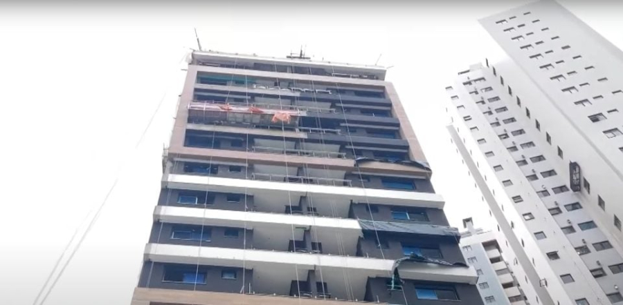 Pintor cai do 14º andar após rompimento de corda em obra no Bigorrilho